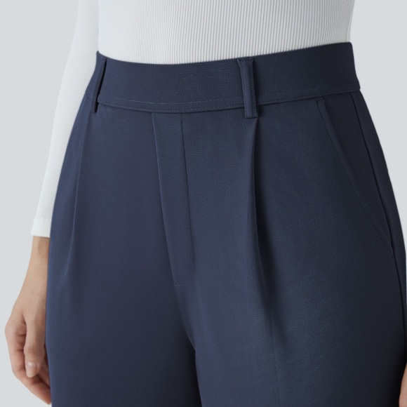 Halara Flex™ High Waisted Pocket Straight Leg Crepe Work Pants - Picture 4 of 5